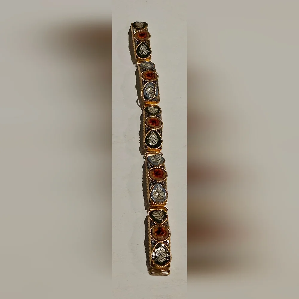 Vintage Italian Micro Mosaic Panel bracelet - Picture 5 of 9